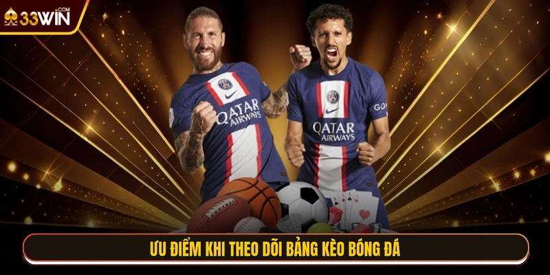 Ưu điểm khi theo dõi bảng kèo bóng đá